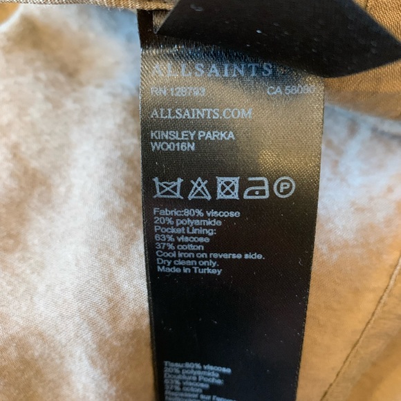 ALL SAINTS Kinsley Parka Size Small - Picture 9 of 9